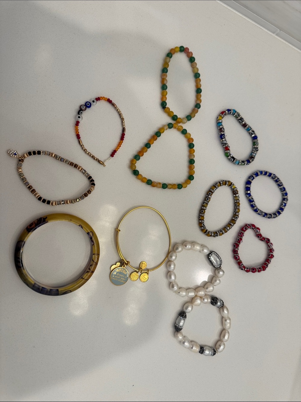 Assorted Women's Beaded & Pearl Bracelet Set - Multicolor